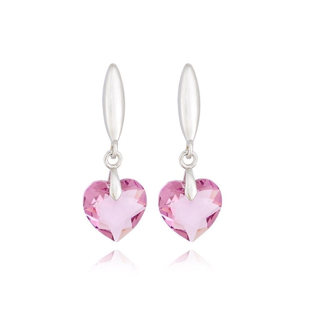 INFINITE LOVE EARRING LIGHT AMETHYST SWAROVSKI CRYSTAL + WHITE RHODIUM PLATED